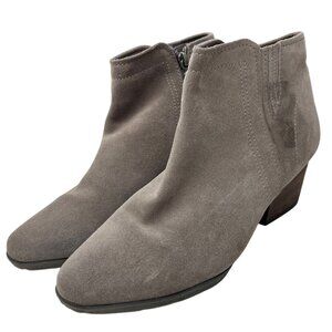 Blondo Valli Women's 10 Tan Suede Waterproof Zip Up Ankle Boots Booties Nubuck